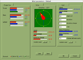 Wind settings